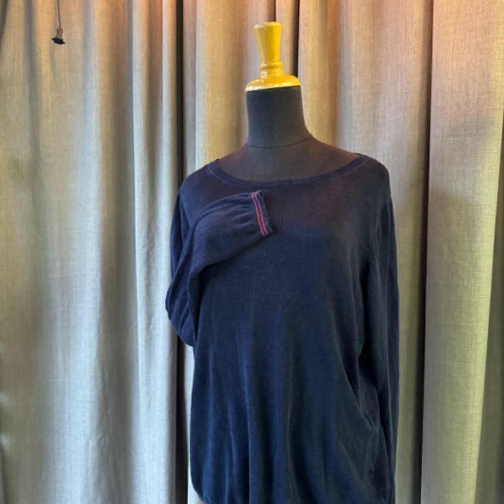 UNIGLO Ines de la Fressange fine knit navy sweater - XL